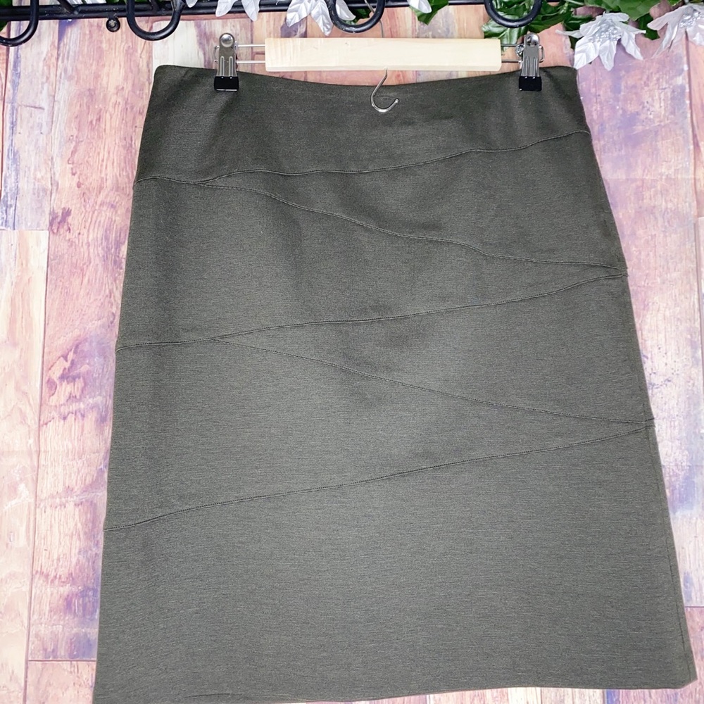 Tribal Dark Olive midi skirt